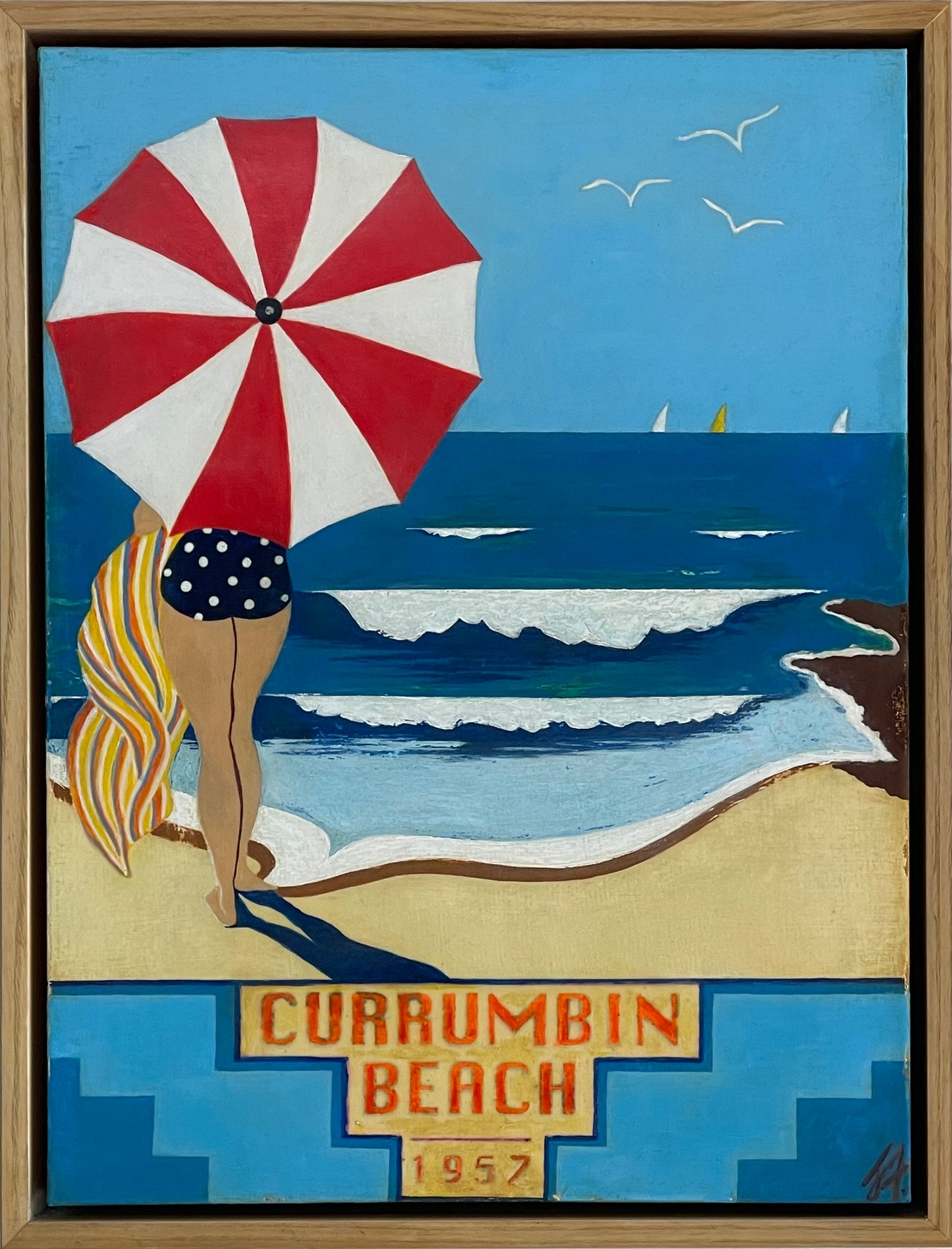 Currumbin Beach, 1952. Idyllic Day at Elephant Rock