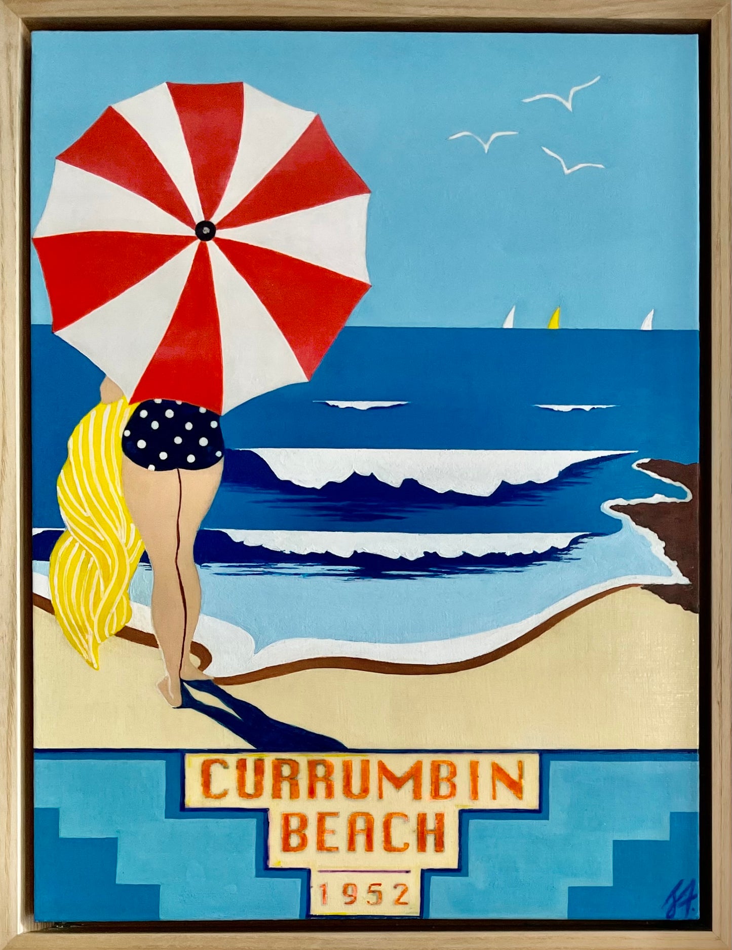 Currumbin Beach, 1952. Idyllic Day at Elephant Rock